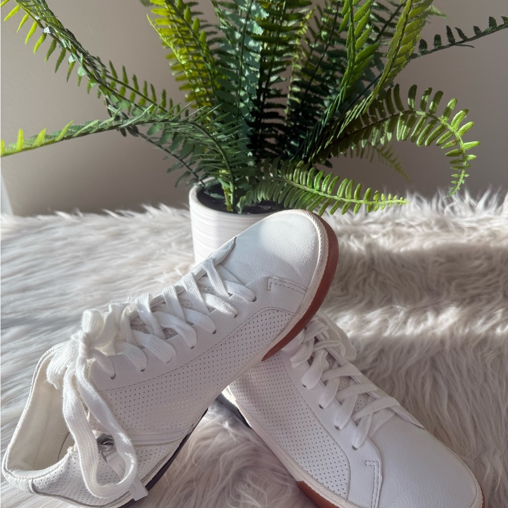 Target White Women's Sneakers with Brown Sole
